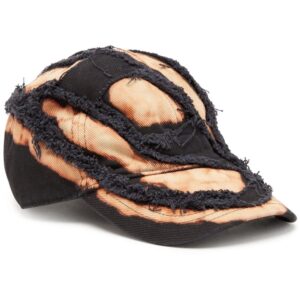 Diesel bleached effect logo baseball cap