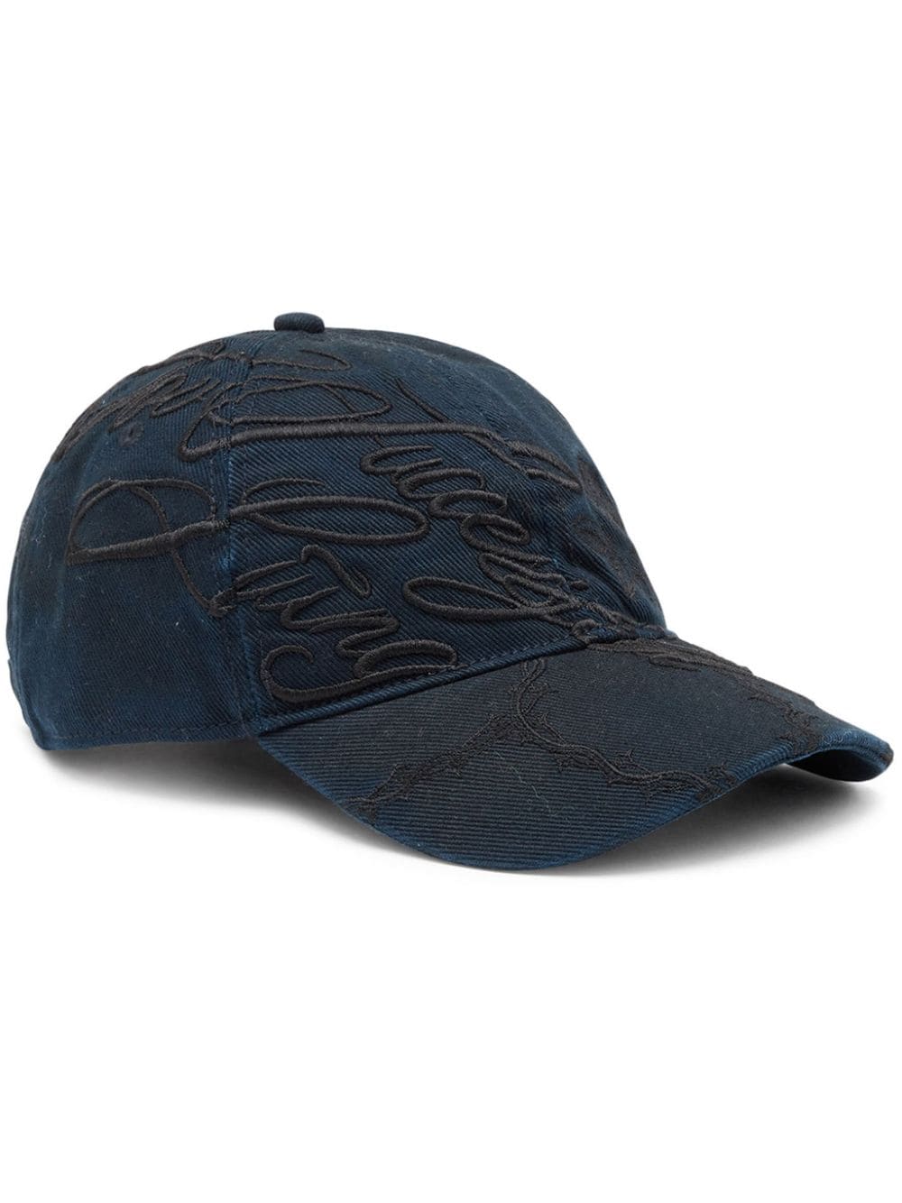 Diesel distressed-effect cotton cap