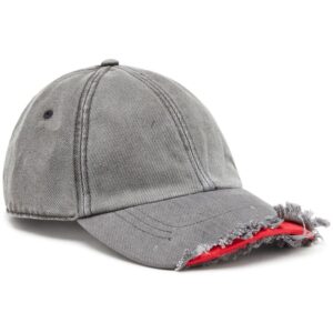 Diesel distressed-effect cotton baseball cap