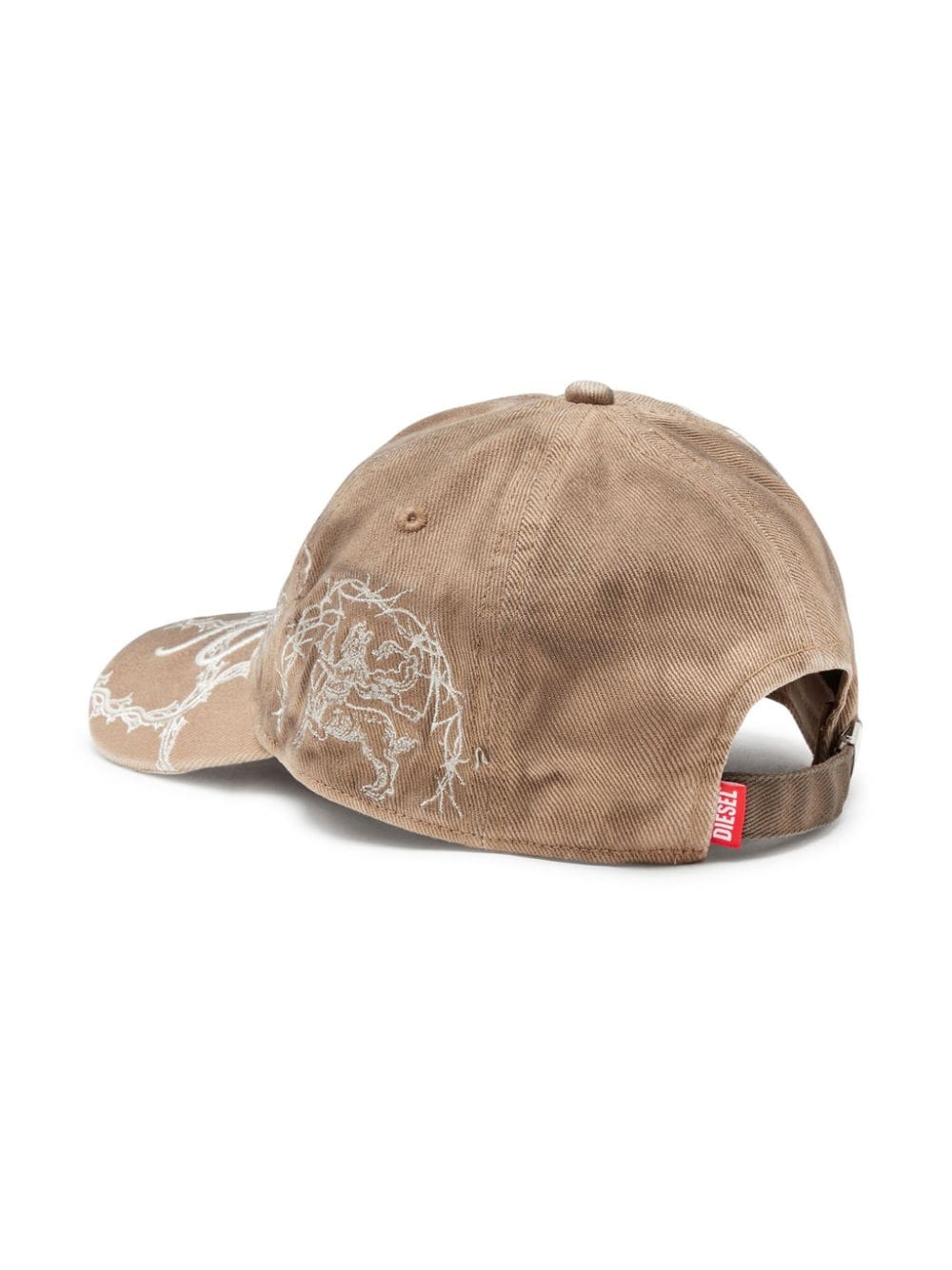 Diesel distressed-effect cotton baseball cap - Image 2