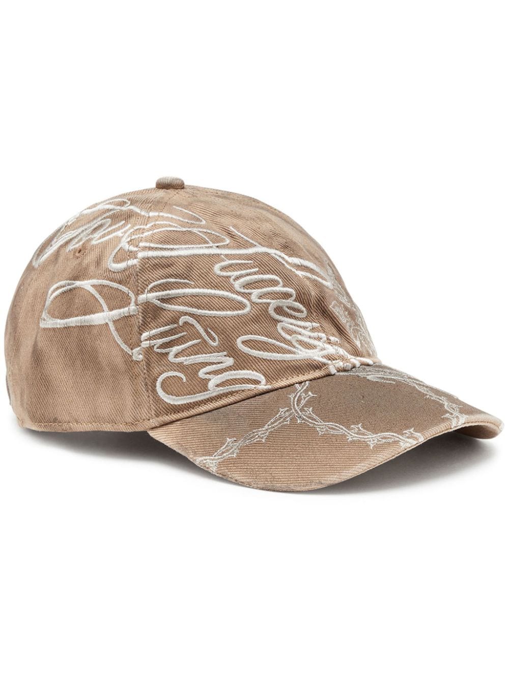 Diesel distressed-effect cotton baseball cap