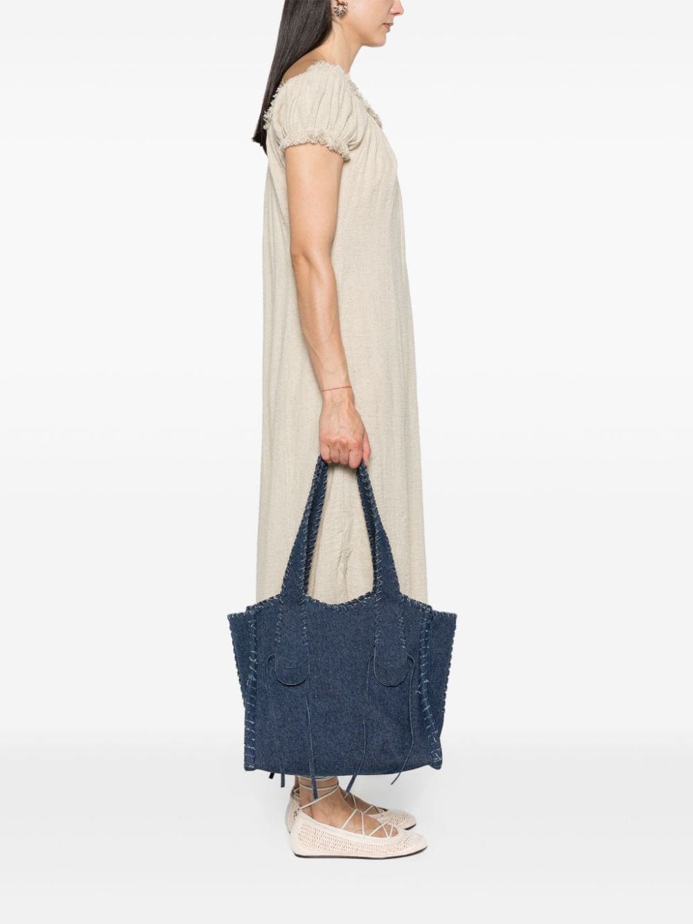 Chloé medium Monty denim tote bag - Image 2