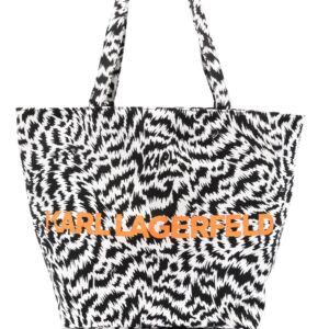 Karl Lagerfeld zebra-print tote bag