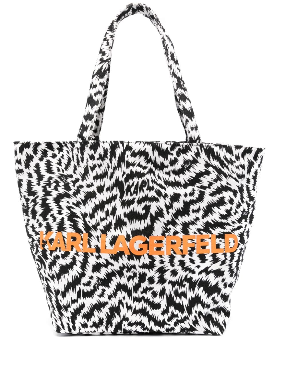 Karl Lagerfeld zebra-print tote bag