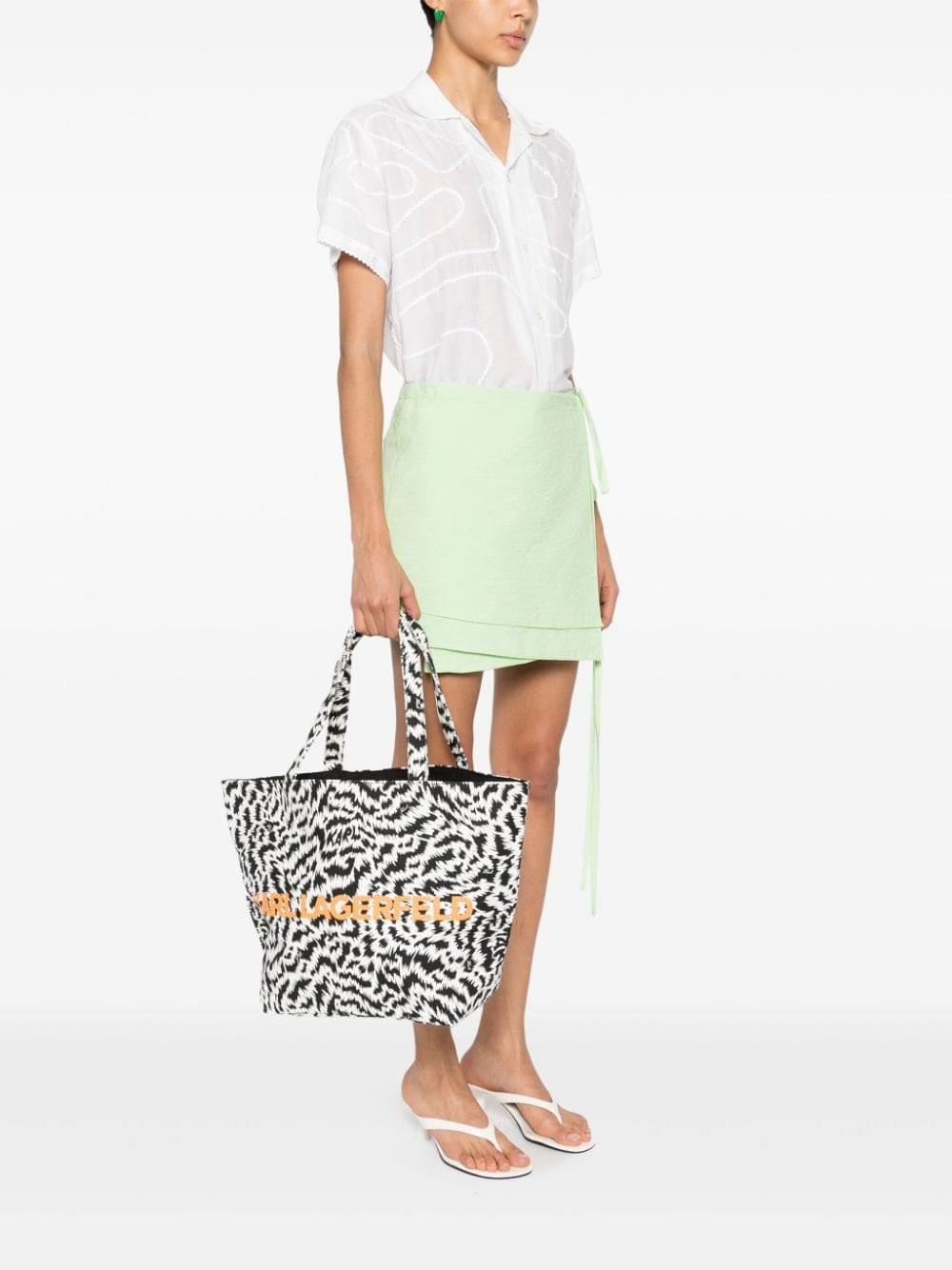 Karl Lagerfeld zebra-print tote bag - Image 2