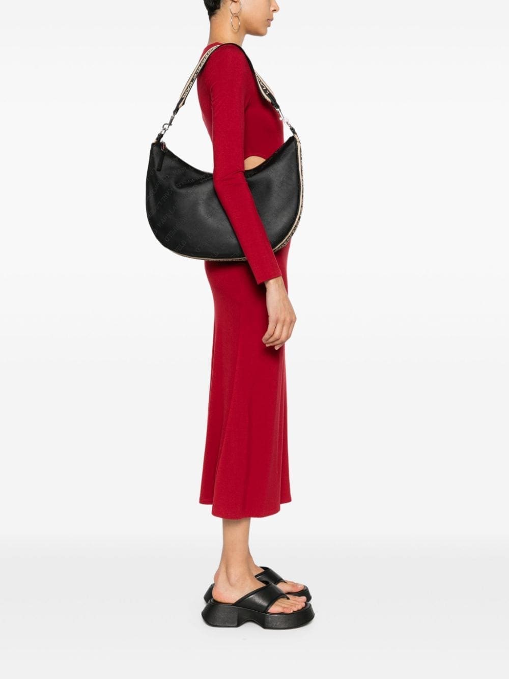 Karl Lagerfeld K/Moon perforated-logo shoulder bag - Image 2