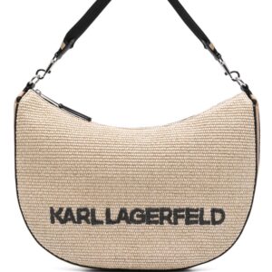 Karl Lagerfeld medium Moon logo-lettering shoulder bag