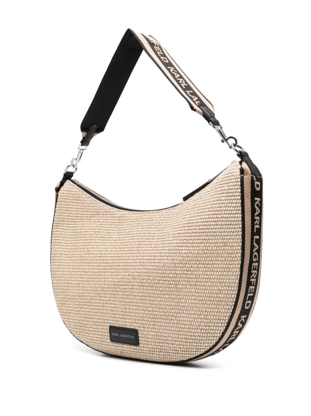 Karl Lagerfeld medium Moon logo-lettering shoulder bag - Image 3