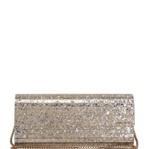 Jimmy Choo Sweetie glitter-embellished clutch bag