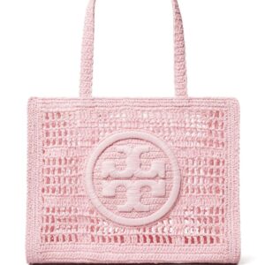 Tory Burch small Ella crochet-knit tote bag