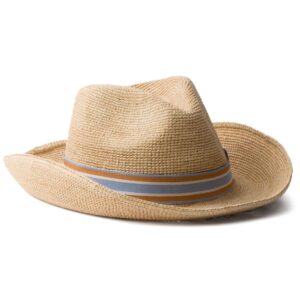 Prada triangle-logo woven raffia hat