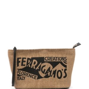 Ferragamo Venna-logo clutch bag