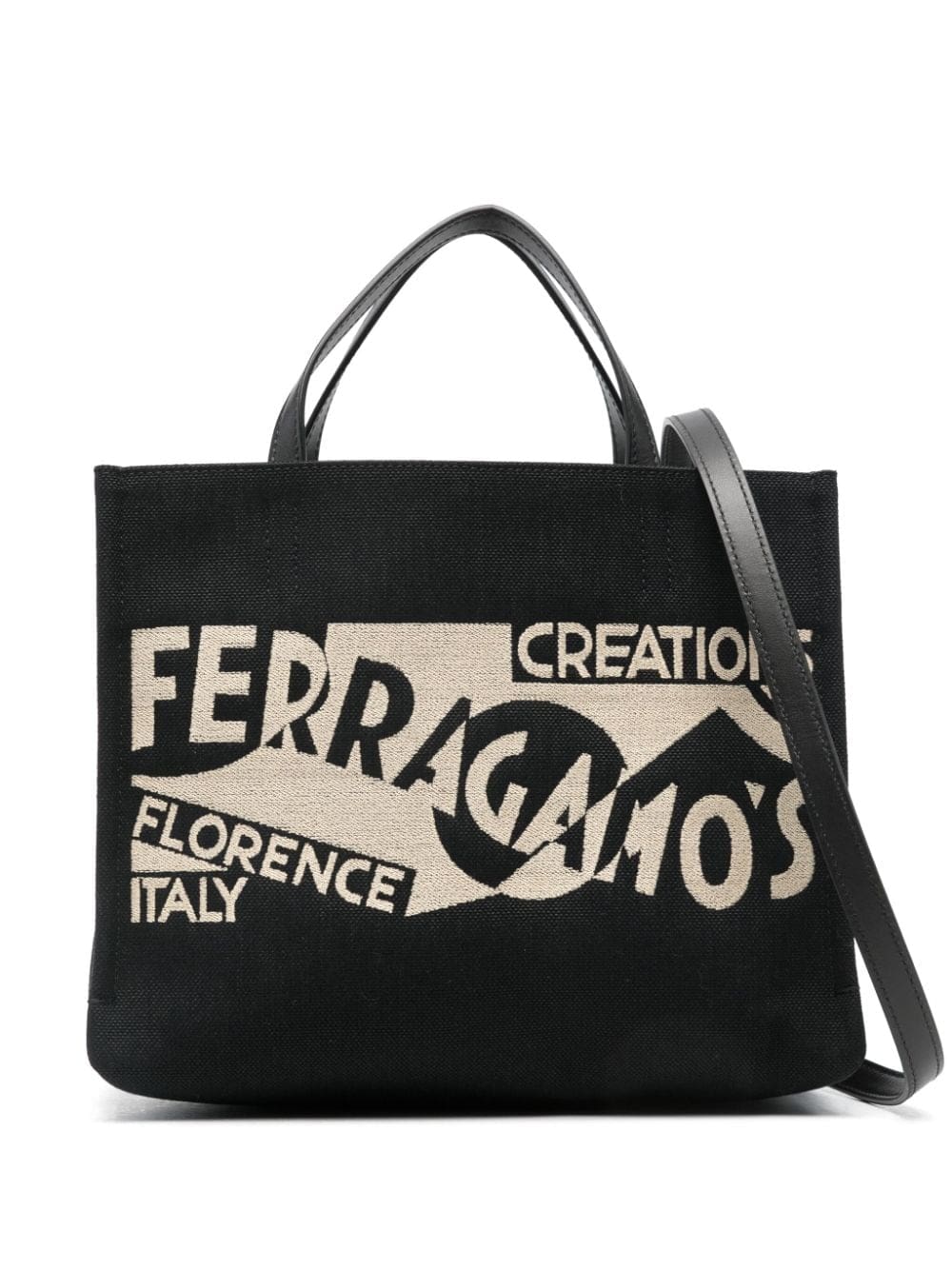 Ferragamo small Venna-jacquard tote bag
