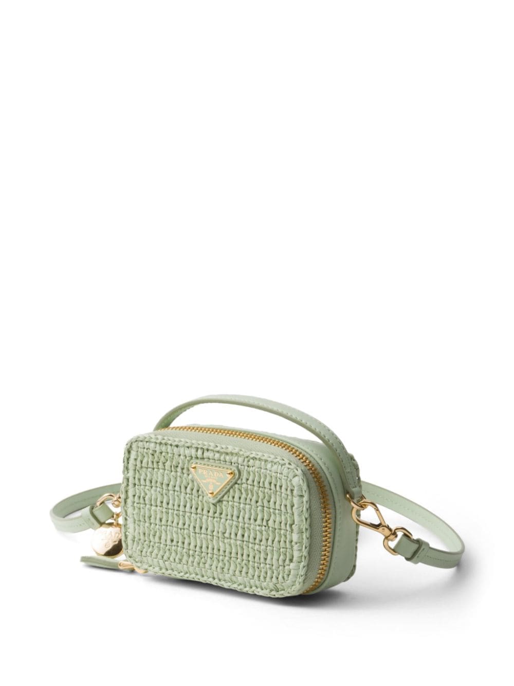 Prada logo-plaque crochet pouch - Image 3