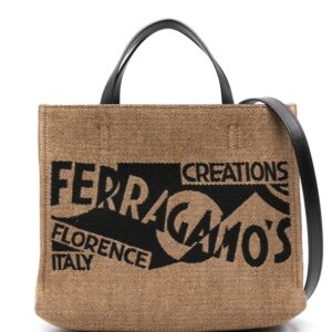 Ferragamo small logo-embroidered tote bag