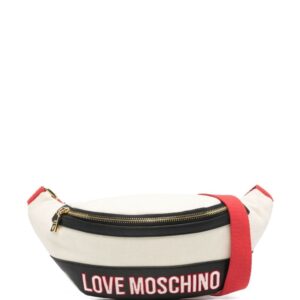 Love Moschino logo-embroidered belt bag