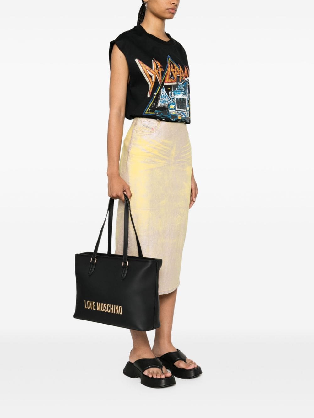 Love Moschino logo-lettering tote bag - Image 2