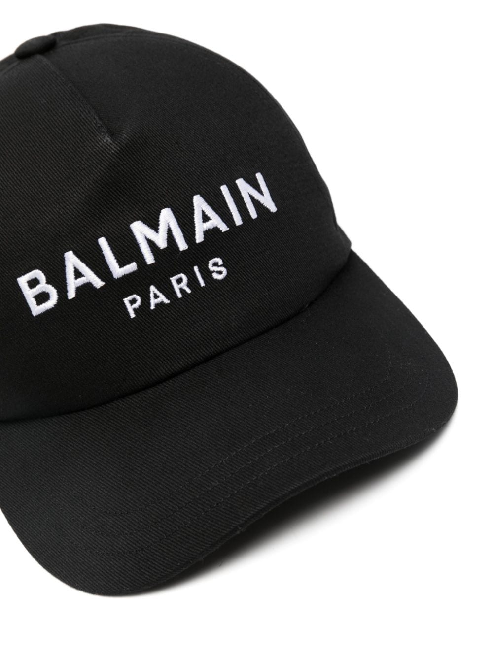 Balmain logo-embroidered cotton cap hat - Image 2