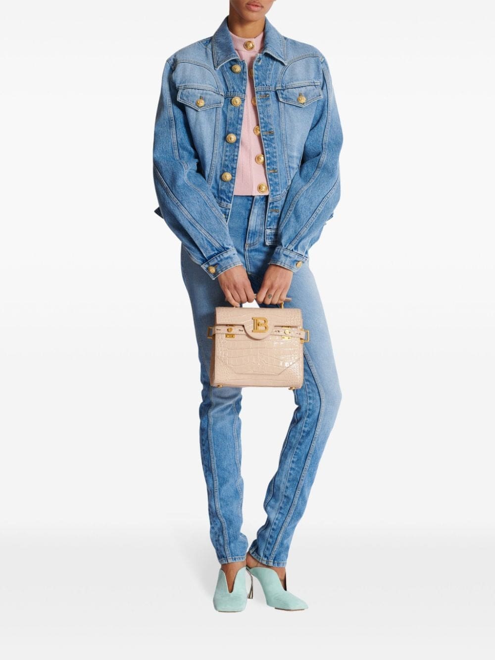 Balmain B-Buzz 23 leather tote bag - Image 2