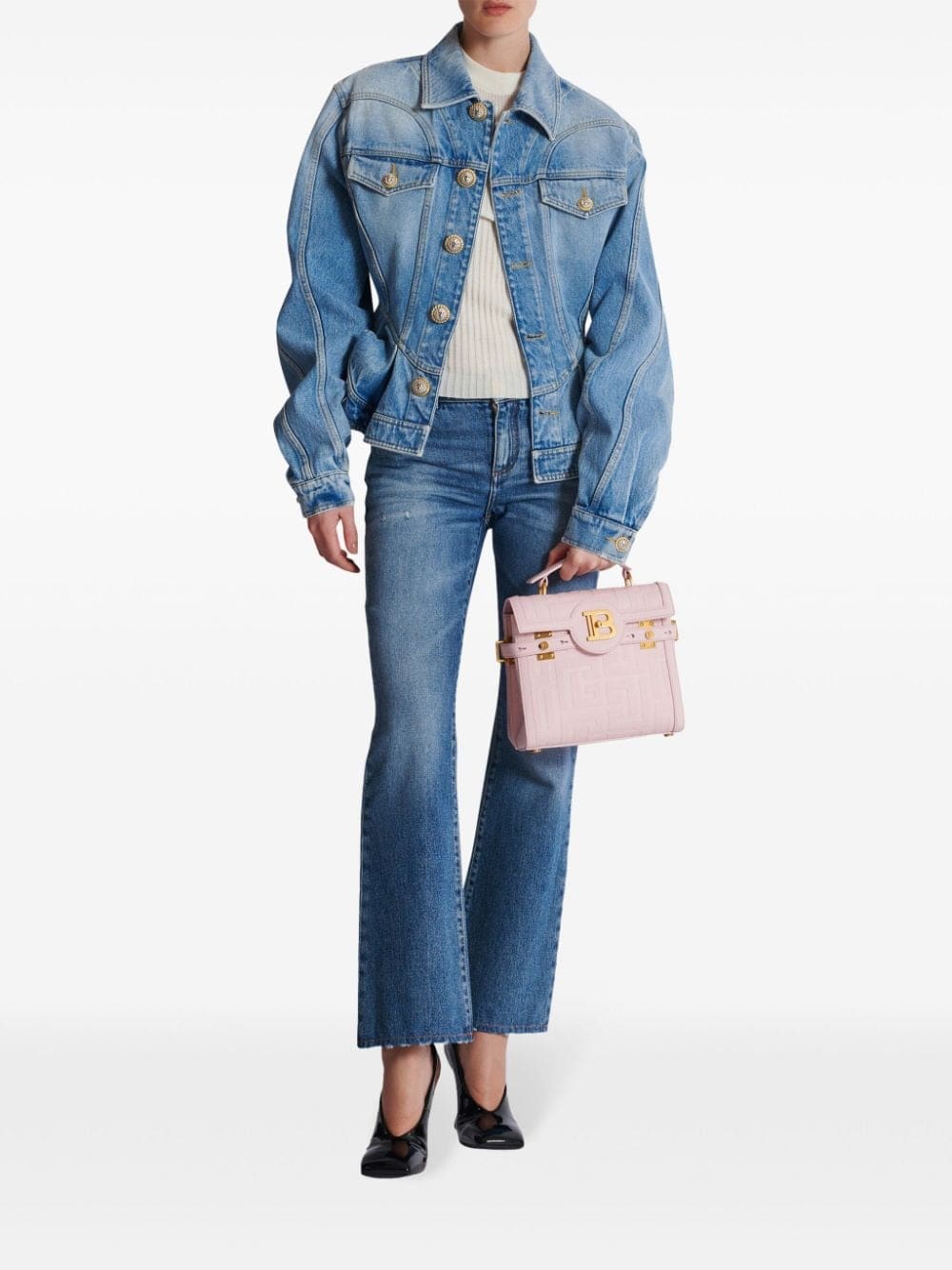 Balmain B-Buzz 23 leather tote bag - Image 2