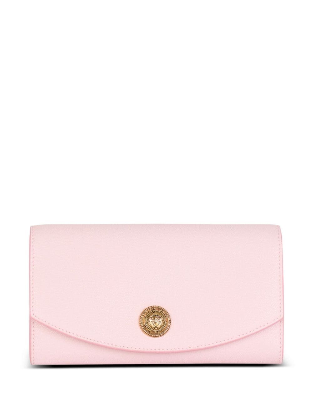 Balmain Emblème leather clutch bag