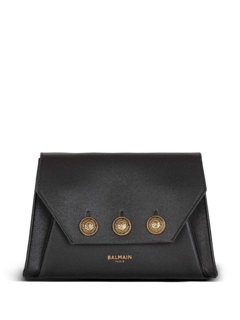 Balmain Emblème leather crossbody bag