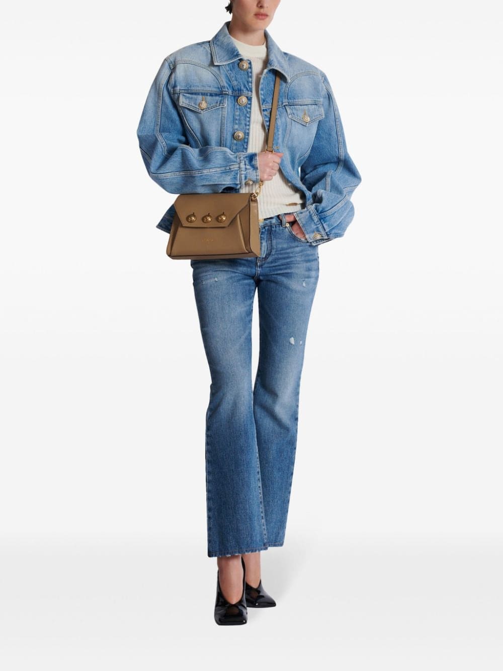 Balmain Emblème leather crossbody bag - Image 2