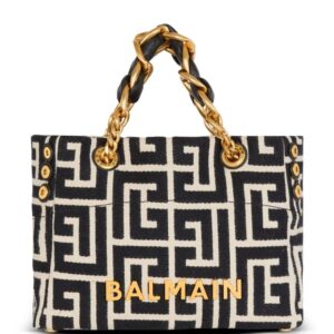 Balmain small 1945 Soft jacquard tote bag