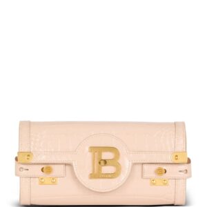 Balmain B-Buzz leather clutch bag