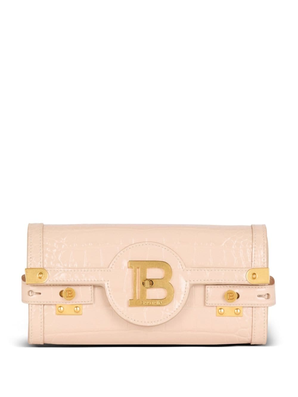 Balmain B-Buzz leather clutch bag