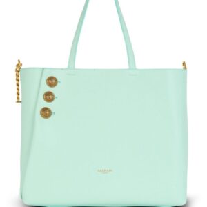 Balmain Emblème leather tote bag