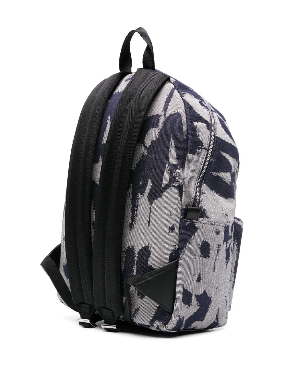 Alexander McQueen logo-print denim backpack - Image 3