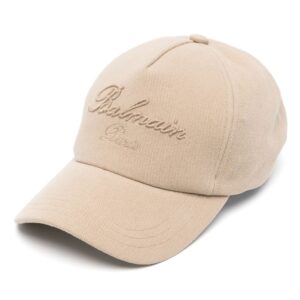 Balmain embroidered-logo cotton cap
