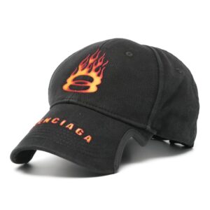 Balenciaga logo-embroidered cotton cap