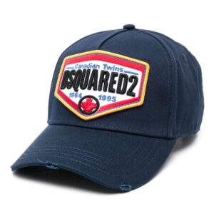 DSQUARED2 logo-patch cotton baseball cap