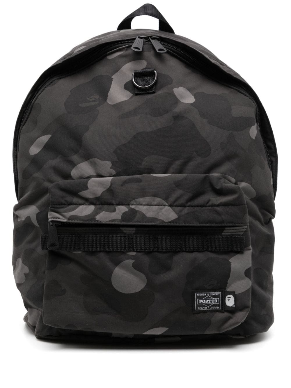 A BATHING APE® logo-patch camouflage-print backpack