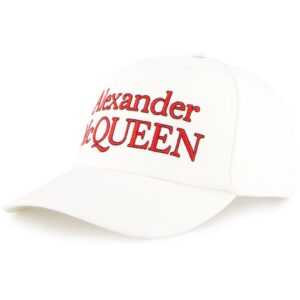 Alexander McQueen logo print cap