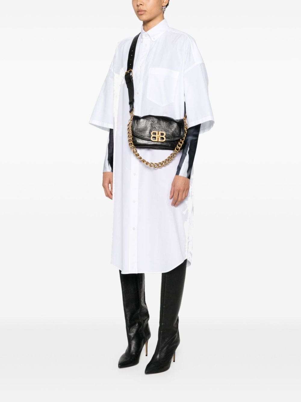 Balenciaga small BB flap leather bag - Image 2