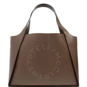 Stella McCartney logo-perforated faux-leather tote bag