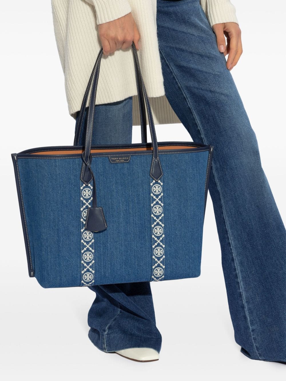 Tory Burch Perry denim tote bag - Image 2