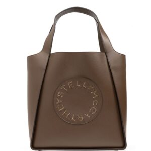 Stella McCartney logo-perforated faux-leather tote bag