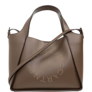Stella McCartney logo-perforated faux-leather tote bag
