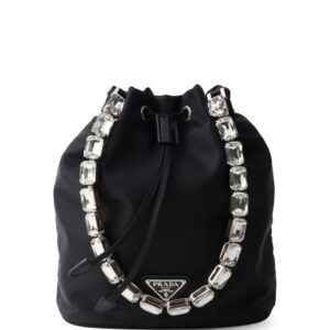 Prada logo-appliqué Re-Nylon bucket bag
