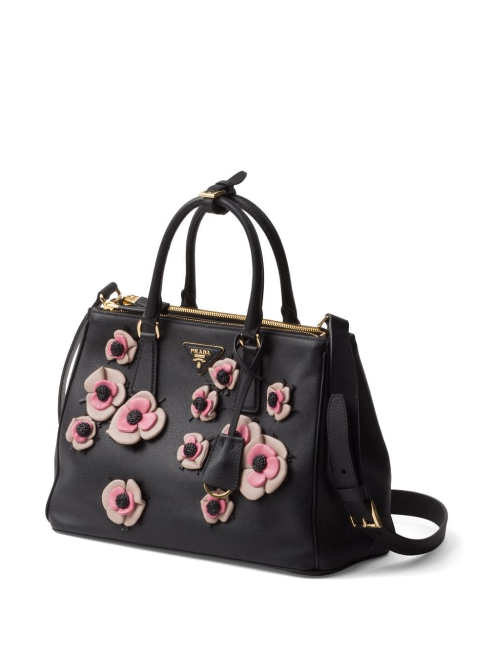Prada large Galleria floral appliqué bag - Image 4