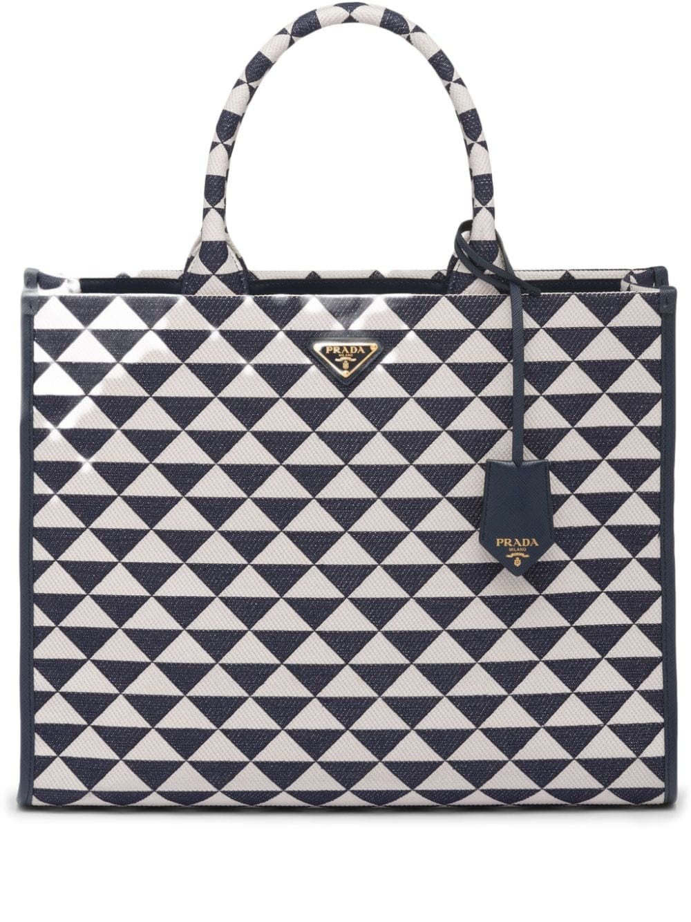 Prada large Symbole leather tote bag