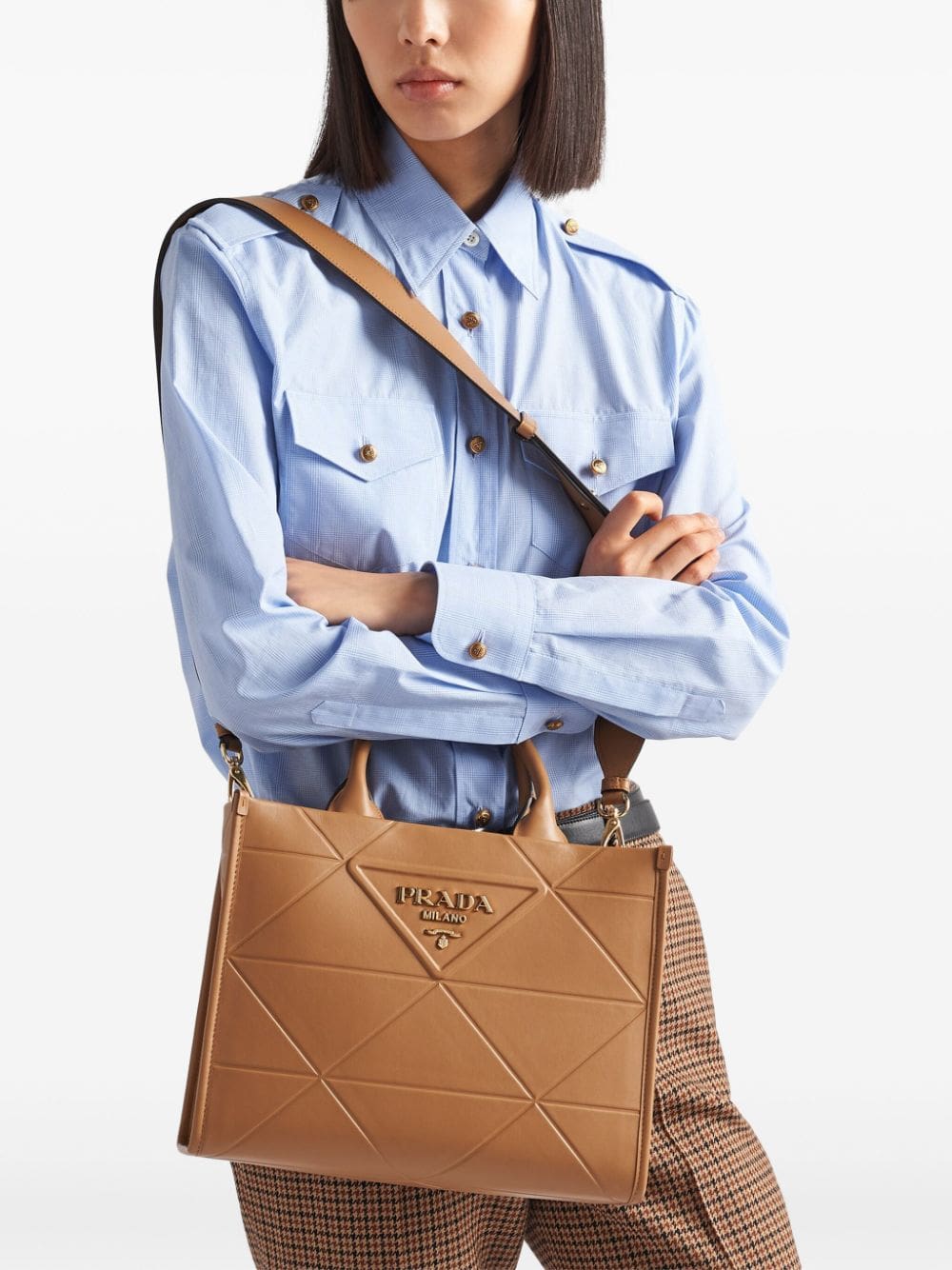 Prada small Symbole leather tote bag - Image 3