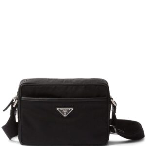 Prada logo-plaque messenger bag