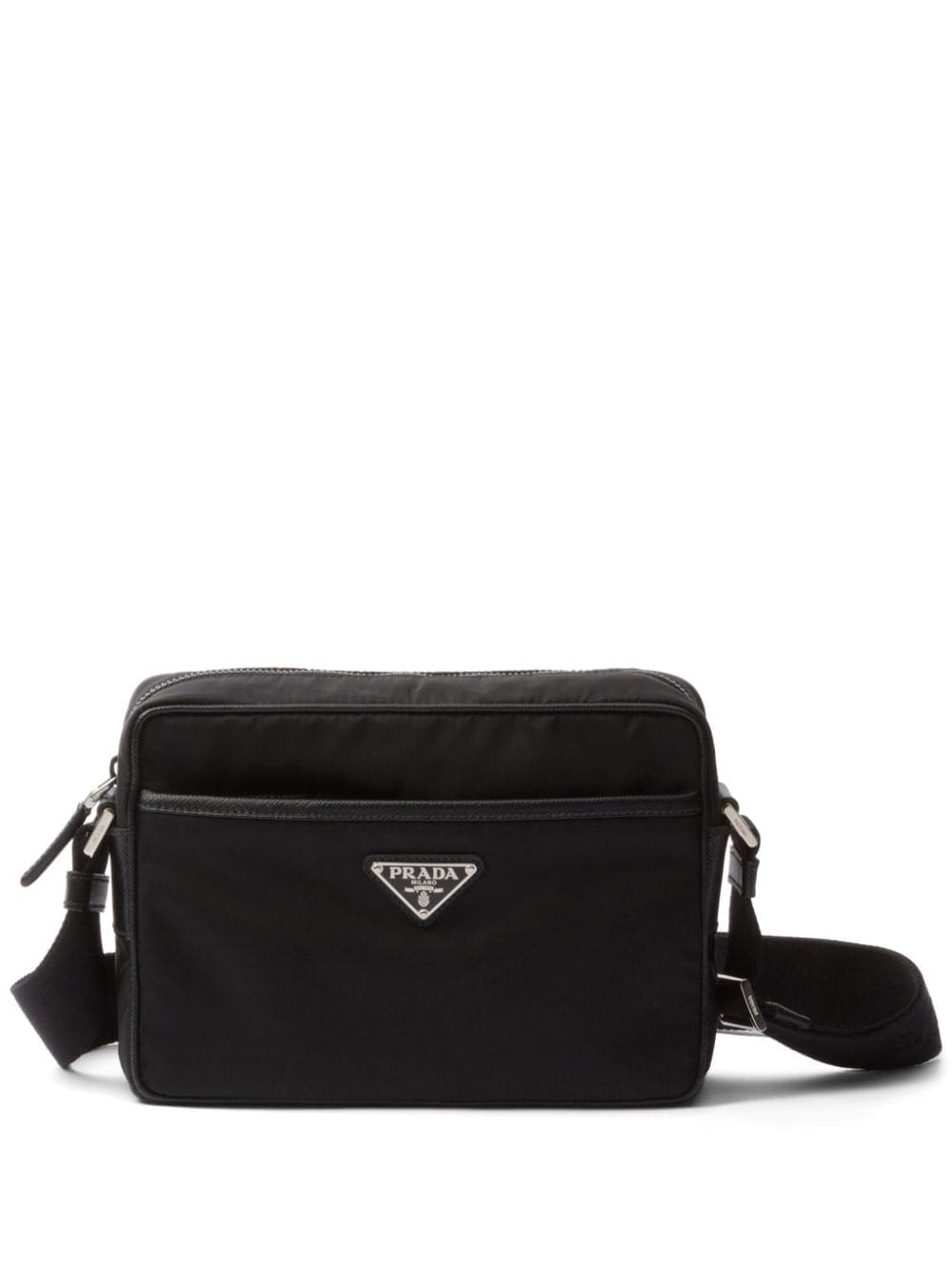 Prada logo-plaque messenger bag