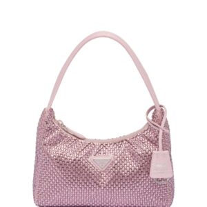 Prada crystal-embellished satin mini bag