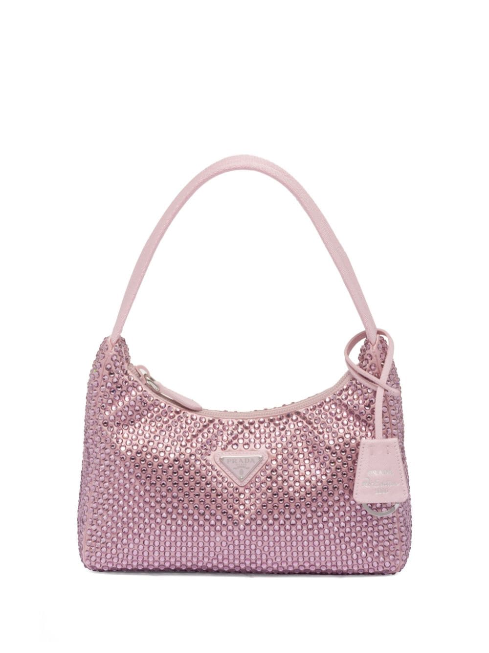 Prada crystal-embellished satin mini bag
